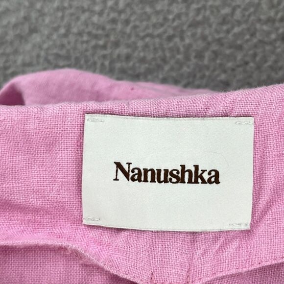 Nanushka Beata Pant Linen Pink Revolve Size Large - Picture 12 of 14